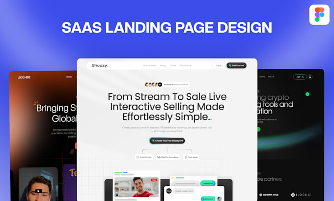 do modern saas landing page web design
