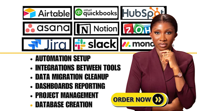 setup slack jira asana quickbooks hive scoro airtable notion monday management