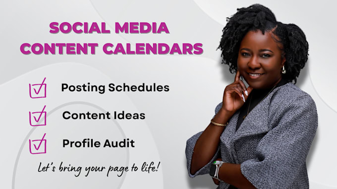 create a social media calendar for your business
