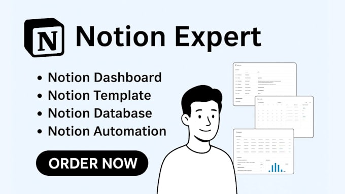 setup notion dashboard, notion template and notion workspace expert
