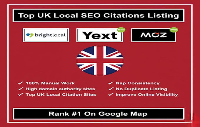 do top UK local SEO citations from brightlocal yext and moz
