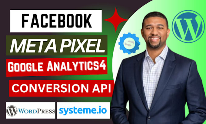 setup facebook ads metal pixel google analytics 4 capi to wordpress systeme io