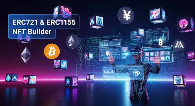 create nft smart contract erc721 erc1155 with minting and royalties