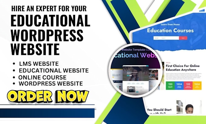 design education website with lms student dashboard and interactive quizzes