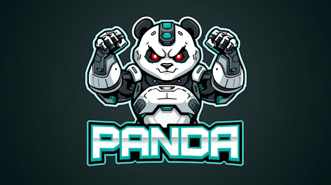 do professional panda logo with original character concept