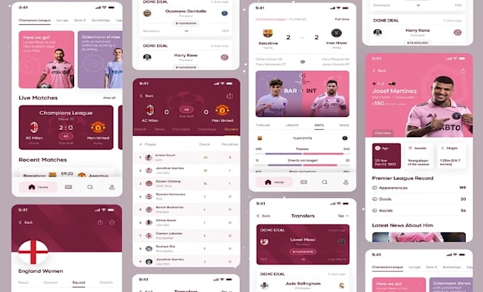 develop live score web app with dashboard and api integration