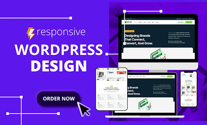 design a fast, responsive wordpress business website with SEO