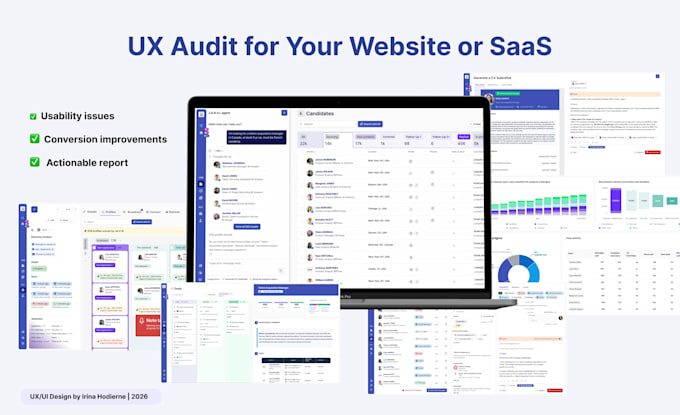 do UX audit and usability review for your website or saas