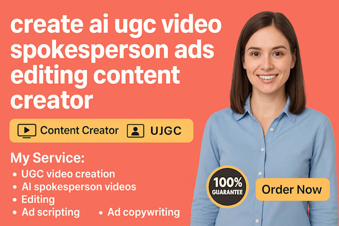 create ai ugc product video female spokesperson ads editing content creator