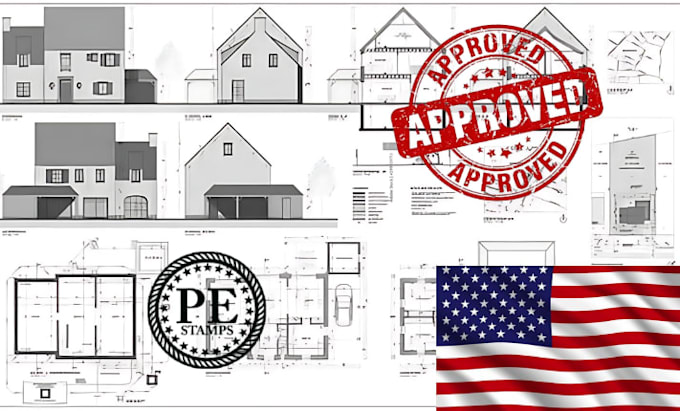 Design and pe stamp architectural and structural drawings for ca, fl ...