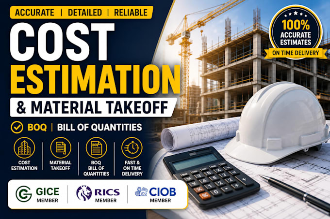 do construction cost estimation and material takeoff