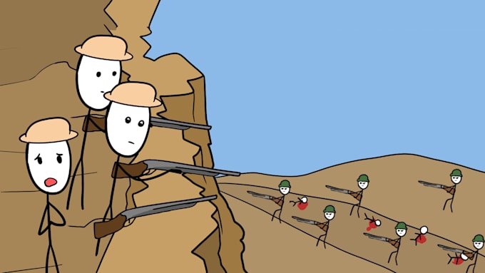create a 2d stick figure stop motion animation