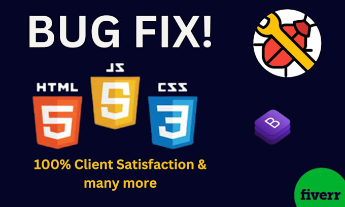 fix HTML, CSS, or javascript issues in your websit
