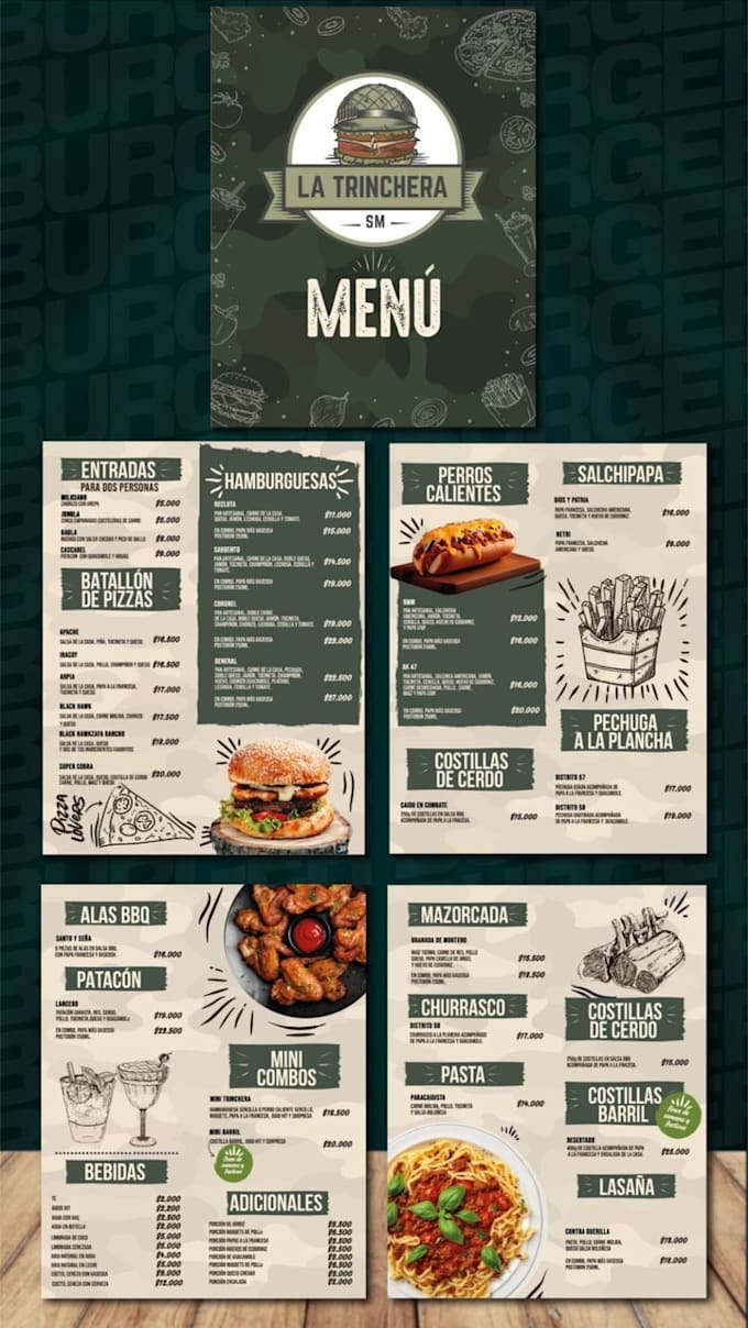 design your professional print ready menu