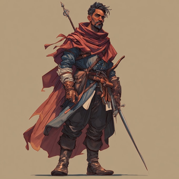 draw your custom dnd character illustration