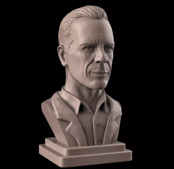 create realistic 3d head model,3d printable busts,headbust,face sculpt,stl print