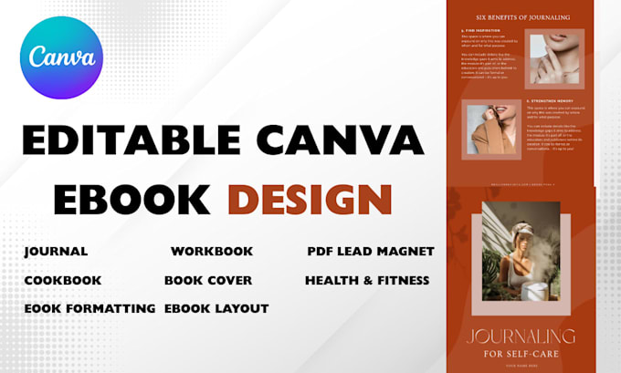 do canva ebook design, canva template design, canva brochure as canva designer