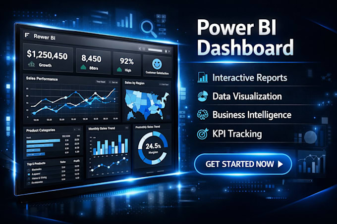 create a custom power bi dashboard and interactive reports