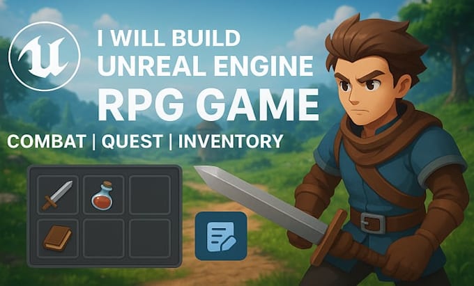 build unreal engine 5 rpg game, quest system, inventory and combat logic