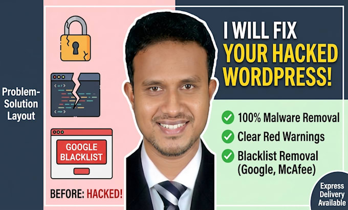 remove malware from wordpress website and fix hacked site
