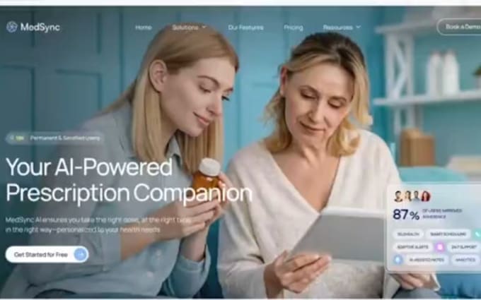 design healthcare telemedicine website redesign pharmacy hipaa complaint website