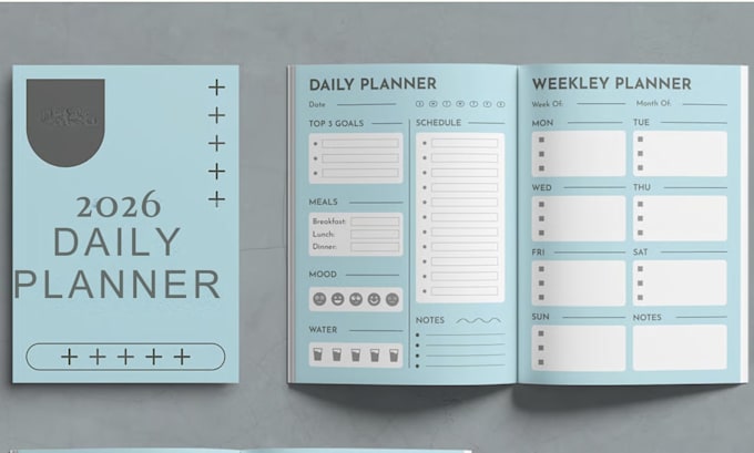 etsy digital planner hyperlinked planner digital journal canva workbook design