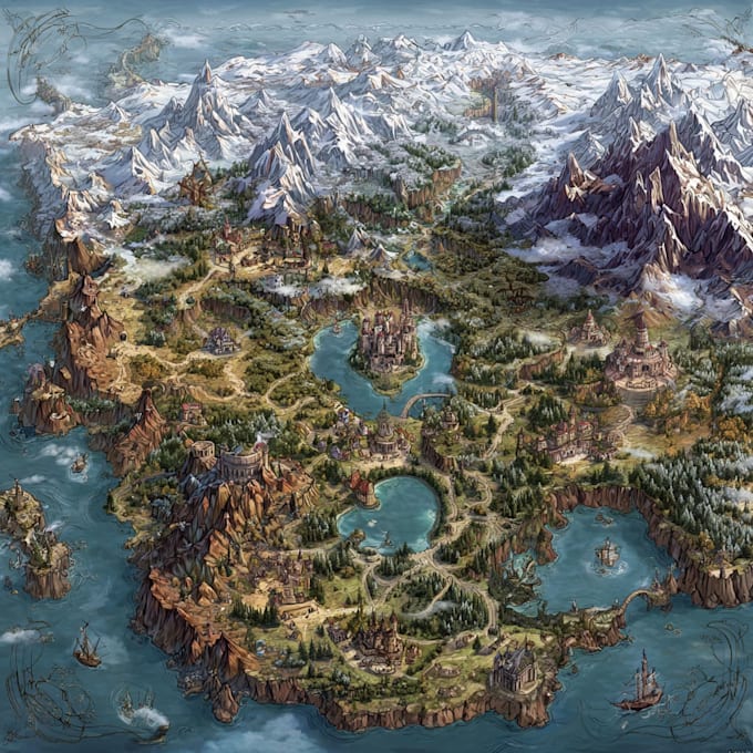 draw beautiful map in vector illustration