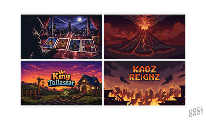create custom pixel art game environments and backgrounds