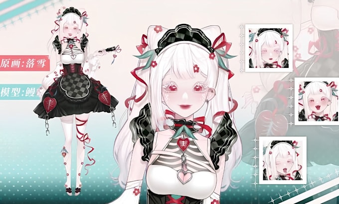 design 3d vtuber model anime vtuber rigging live 2d vtuber model live2d rigging