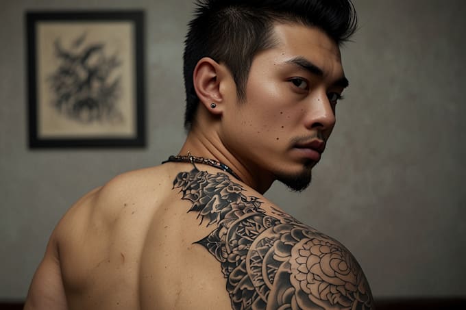 illustrate personalized japanese style tattoos