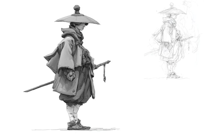 create character concept art sketch
