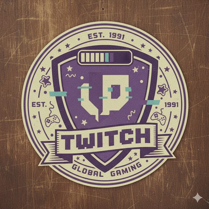 Design vintage twitch gaming logo by Carolyn_laffey | Fiverr
