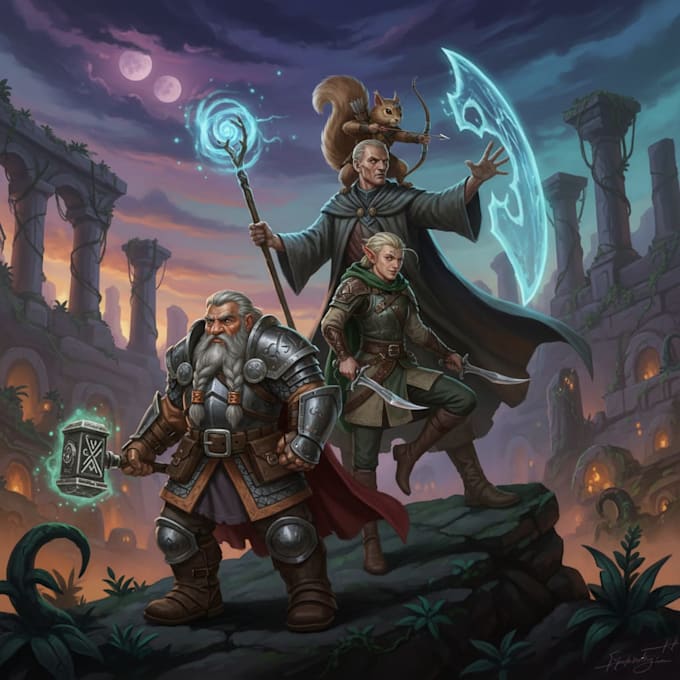 dnd character art and dnd character art