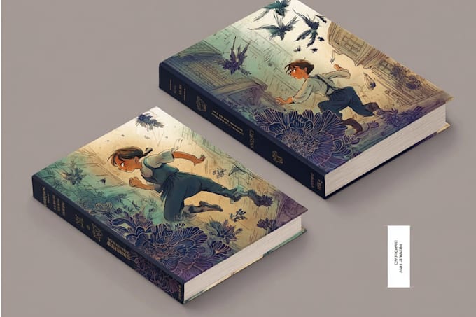 design an eye catching book cover with back and spine