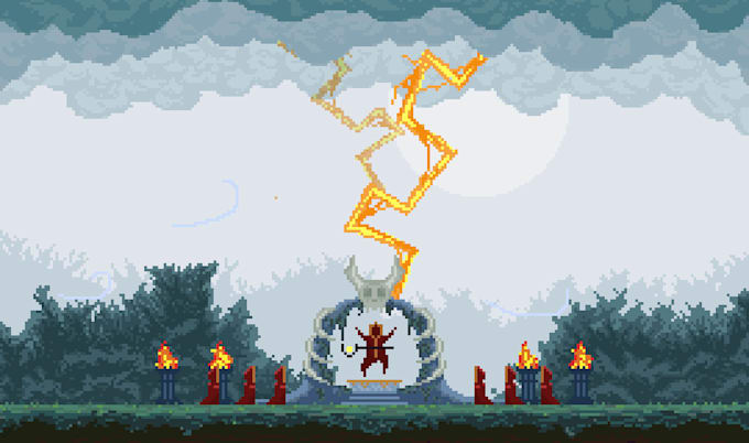 create a professional pixel art background for you