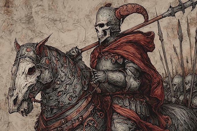 do dark medieval art illustration for you
