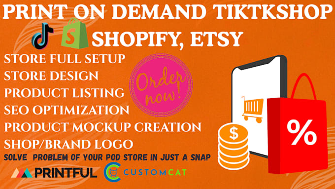 setup shopify etsy print on demand store or website using printfull