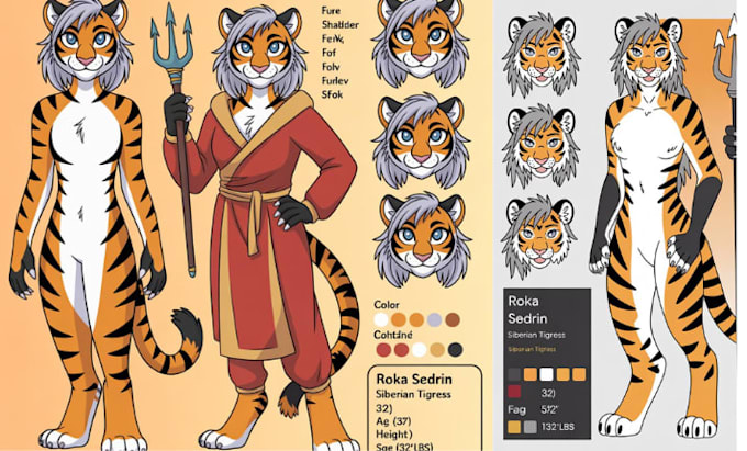 Fury Scetch Reference Draw furry character reference sheet character design furry art furry ...