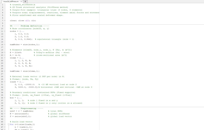 create a matlab script for your engineering formulas