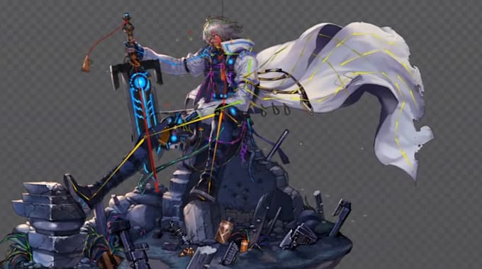 develop 2d spine character animation, spine animation, video or game animation