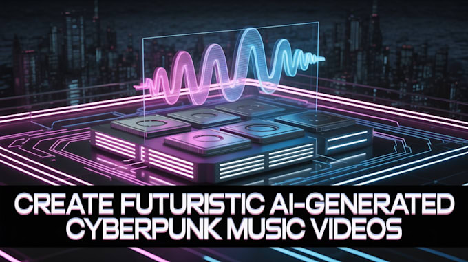 create futuristic ai generated cyberpunk music video