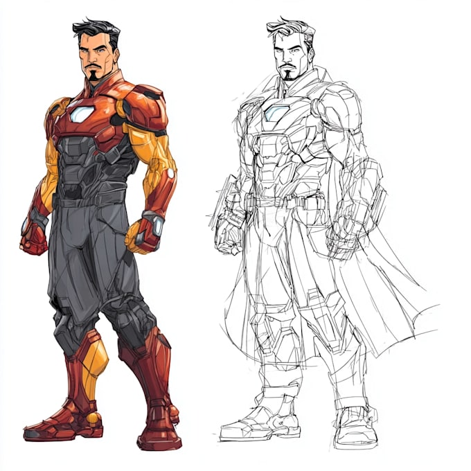 draw superhero action comic