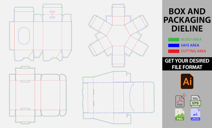 create professional, print ready dieline and diecut templates