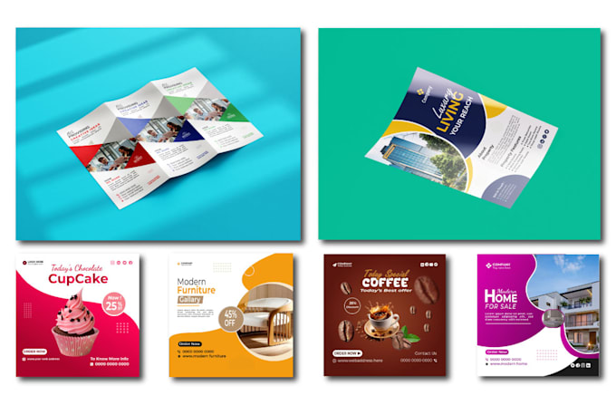 do flyers, posters, brochures, menu, and label design