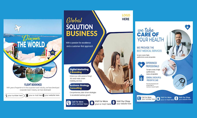 do creative flyer design one pager print ready