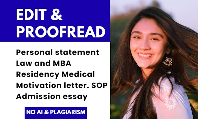 edit personal statement, statement of purpose, or college application essay