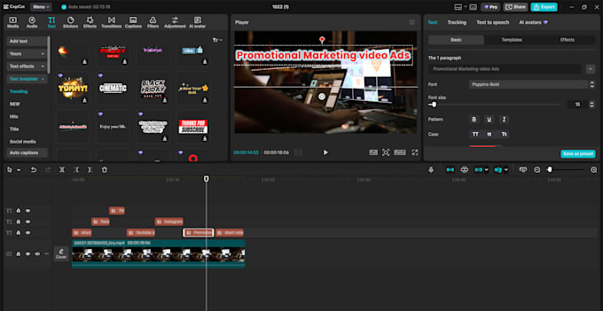 create short video ads for facebook, instagram, ecommerce