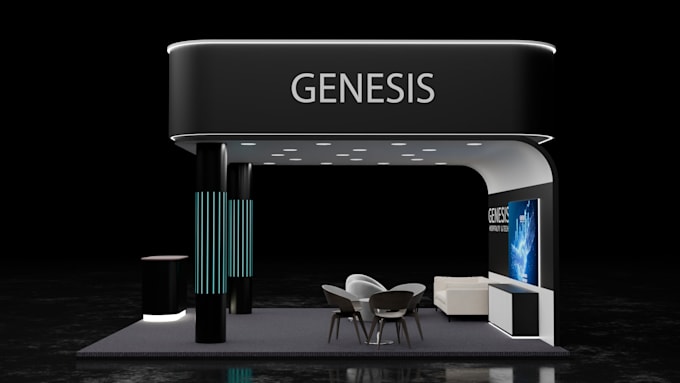 design professional 3d exhibition stall and trade show booth