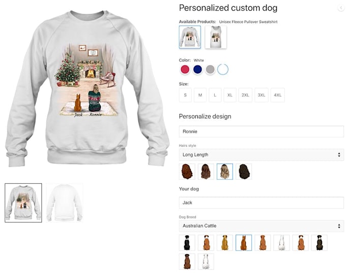 do teeinblue product personalisation