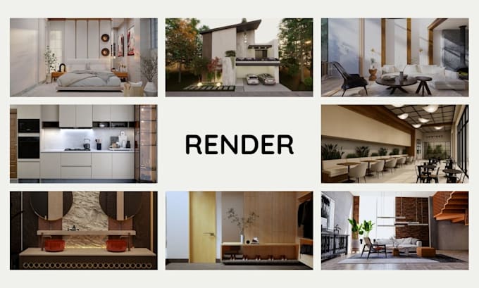 create realistic 3d interior and exterior renderings